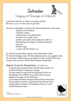 Vorschau - Poster - Zeiträuber - Umgang mit Störungen im Unterricht - Seite 1