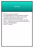 Vorschau - Aufgabenkarten - Zusammengesetzte Nomen / Dreifach differenziert / Puzzle - Seite 1