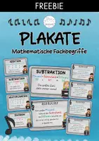Vorschau - Poster - Mathematische Fachbegriffe | Plakate | FREEBIE - Deckblatt