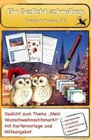 Vorschau - Stundenentwürfe - Gedicht schreiben zum Thema Weihnachtsmarkt & Winter - Deckblatt