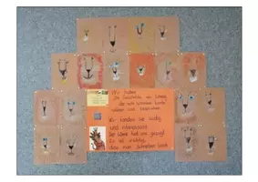 Vorschau - Mal- und Bastelvorlagen - Kunstidee Löwe - Seite 1