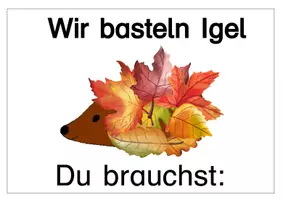 Vorschau - Mal- und Bastelvorlagen - Kunstidee Herbst Igel - Seite 2