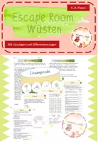 Vorschau - Stundenentwürfe - Escape Room Wüsten Erdkunde 6. - 7. Klasse - Deckblatt