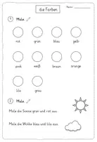 Vorschau - Arbeitsblätter - Test DaZ (Ukraine): Wortschatz Farben, Herbst, Wetter - Seite 2