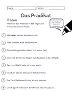 Vorschau - Arbeitsblätter - Das Prädikat Übungen (III) | differenziert - mittel - Seite 2