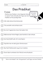 Vorschau - Arbeitsblätter - Das Prädikat Übungen (III) | differenziert - mittel - Seite 3