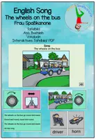 Vorschau - Arbeitsblätter - The wheels on the bus song Frau Spaßkanone - Deckblatt