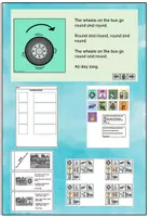 Vorschau - Arbeitsblätter - The wheels on the bus song Frau Spaßkanone - Seite 1
