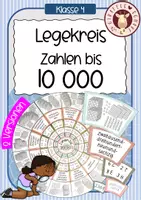 Vorschau - Unterrichtsreihen - Mathe Klasse 4 - Legekreis Orientierung im Zahlenraum 10000 - Deckblatt