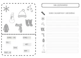 Vorschau - Arbeitsblätter - Mini-Lesespur Winter - Seite 1