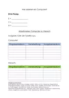 Vorschau - Arbeitsblätter - EVA Prinzip Informatik Mensch vs. Computer - Deckblatt