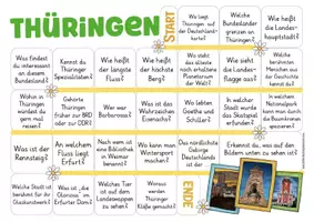Vista previa - Hojas de trabajo - Thüringen Spiel Deutsch Alemán - página 1