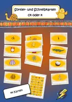 Vorschau - Stationenlernen - Sortier- und Schreibkarten ck oder k - Deckblatt