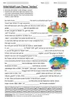 Vorschau - Arbeitsblätter - Arbeitsblatt "Verben" + Onlineübung & MP3 + Infografik - Deckblatt