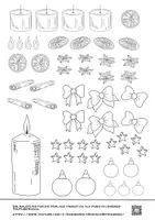 Vorschau - Mal- und Bastelvorlagen - Bastelvorlage Adventskranz, Adventbilder, Weihnachtskarten - Seite 3