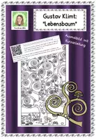 Vorschau - Arbeitsblätter - Gustav Klimt: "Lebensbaum" - Ausmalbild - Deckblatt