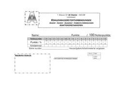 Vorschau - Stundenentwürfe - Kompetenzraster & Klausur Q1 Chemie LK: Kohlenwasserstoffe - Seite 1