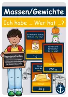 Vorschau - Spiele - Massen/Gewichte - Ich habe ... Wer hat ...? (Lesespiel) - Deckblatt