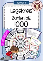 Vorschau - Stationenlernen - Mathe Klasse 3 - Legekreis Orientierung im Zahlenraum 1000 - Deckblatt