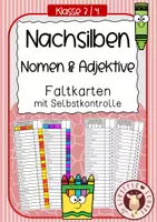 Vorschau - Arbeitsblätter - Nachsilben üben – Faltkarten Nomen & Adjektive (Deutsch Grundschule Klasse 2/3) - Deckblatt