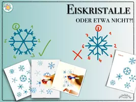 Vorschau - Arbeitsblätter - Eiskristalle - oder nicht? (Zählen & Differenzieren) (Winter, Schnee, Weihnachten, Zahlenraum 10) - Deckblatt