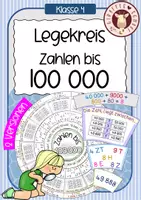 Vorschau - Fördermaterial/Inklusion - Mathe Klasse 4 - Legekreis Orientierung im Zahlenraum 100000 (Hunderttausend) - Deckblatt