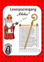 Vorschau - Arbeitsblätter - Lesespaziergang: "Nikolaus" für die 1./2.Kl. - Deckblatt