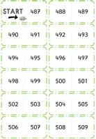 Vorschau - Spiele - Zahlenstrahl bis 1000 - Mega-Domino Einerschritte vorwärts - Seite 1