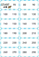 Vorschau - Spiele - Zahlenstrahl bis 1000 - Mega-Domino Zehnerschritte vorwärts - Seite 1