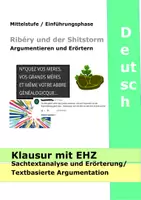 Vorschau - Klassenarbeiten - Ribery und der Shitstorm - Klassenarbeit - Klausur mit EHZ - Sachtextanalyse -textgebundene Erörterung, Kommentar - Argumentation - Seite 1