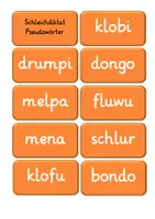Vorschau - Spiele - Schleichdiktat Pseudowörter zur Förderung des phonologischen Arbeitsgedächtnisses - Deckblatt