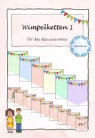 Vorschau - Poster - Wimpelkette für das Klassenzimmer - Unterrichtsfächer - Deckblatt