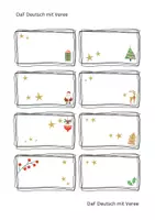 Vorschau - Spiele - Weihnachtskärtchen für eigene Ideen - Fragekarten / Geschenkskarten /... - Seite 1
