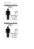 Vorschau - Fördermaterial/Inklusion - Schild - Toilettenpass Mädchen/ Jungen WC - Seite 1