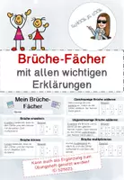 Vorschau - Merkblätter - Bruchrechnen - Fächer mit vielen wichtigen Erklärungen - Deckblatt