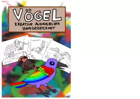Vorschau - Mal- und Bastelvorlagen - Vögel - Ausmalbilder Handgezeichnet - Seite 1