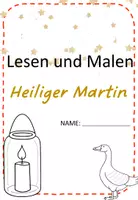 Vorschau - Arbeitsblätter - Sankt Martin Lesen und Malen schwer - Seite 1