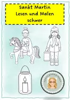 Vorschau - Arbeitsblätter - Sankt Martin Lesen und Malen schwer - Deckblatt