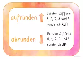 Vorschau - Poster - Freebie - Merkposter - Zahlen runden - Seite 1
