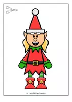 Vista previa - Manualidades / Dibujos para colorear - BUILD A CHRISTMAS CRAFTS ELF GIRL PUZZLE CUT KIDS - página 3
