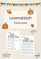 Vorschau - Arbeitsblätter - Materialpaket: Lesemalblätter "Herbst" - Seite 1