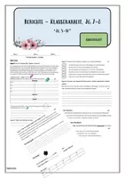 Vorschau - Klassenarbeiten - Bericht - Klassenarbeit mit Lösung, Jg. 7 - Deckblatt