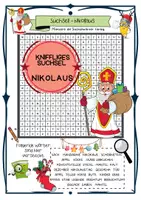 Vorschau - Arbeitsblätter - Nikolaus / Nikolaustag - Suchsel - Weihnachtszeit - Deckblatt