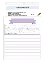 Vorschau - Arbeitsblätter - 4 Fortsetzungsgeschichten Frühling - Deckblatt