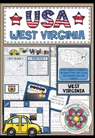 Vista previa - Hojas de trabajo - USA - West Virginia (Fact Sheets, Worksheets and Games) - Portada
