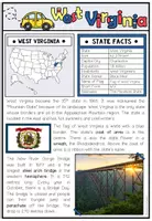 Vista previa - Hojas de trabajo - USA - West Virginia (Fact Sheets, Worksheets and Games) - página 2