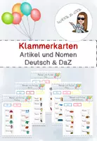 Vorschau - Arbeitsblätter - Artikel und Nomen - Klammerkarten - Deckblatt