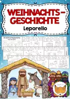 Vorschau - Arbeitsblätter - Leporello Weihnachtsgeschichte - Deckblatt