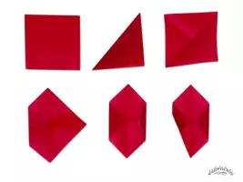 Vorschau - Mal- und Bastelvorlagen - Herz falten aus Transparentpapier (Bastelanleitung aus Bildern) #valentinstag #valentinstagbeieduki #muttertag #vatertag - Seite 1