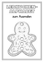 Vorschau - Mal- und Bastelvorlagen - Lebkuchen-Alphabet zum Ausmalen: ABC für Advent und Weihnachten - Deckblatt